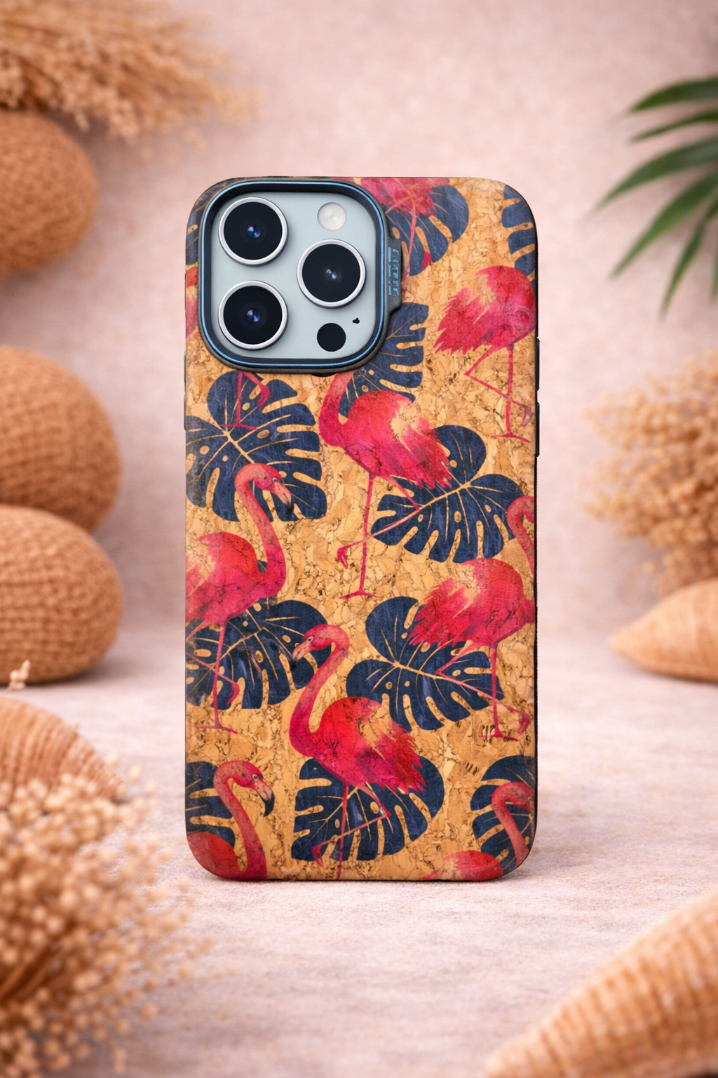 KDM Flamingo Tropic Cork Designer Phone Case For iPhone (KC-78)