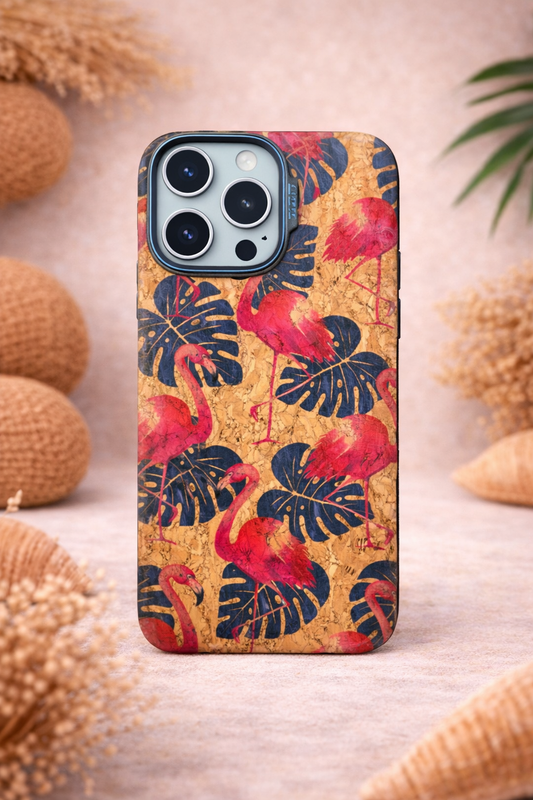 KDM Flamingo Tropic Cork Designer Phone Case For iPhone (KC-78)
