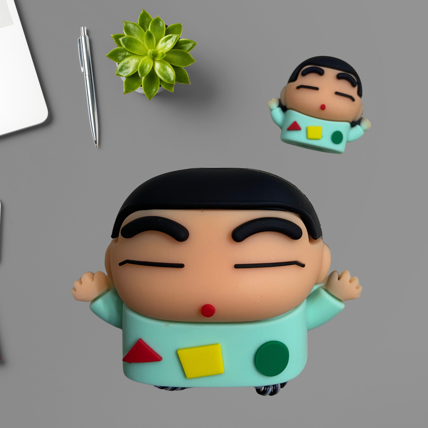 Iphone Charger Case Cover - Shinchan - 4 Piece Set (With Wire Protector)