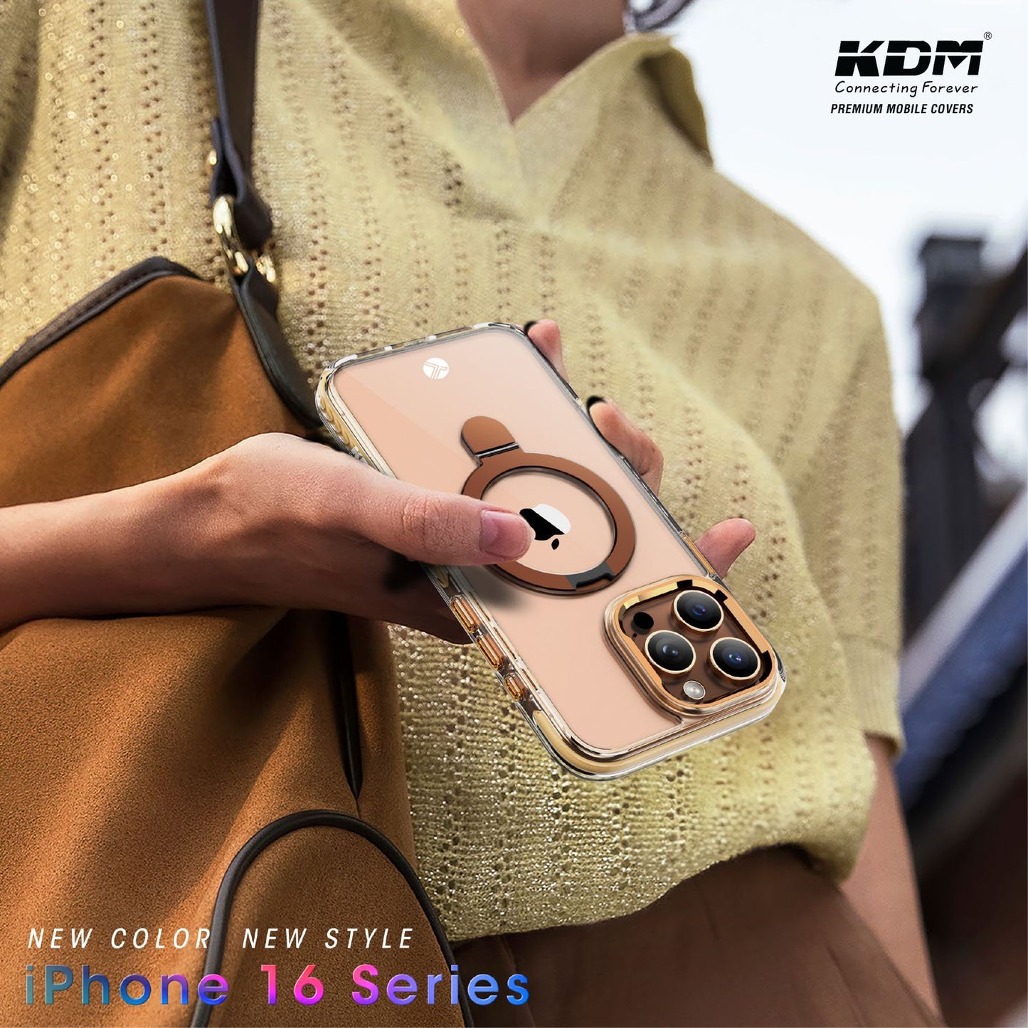 KDM Premium Magnetic Ring Clear Case | Metal + TPU Protection | iPhone & Samsung Ultra Series (KC-07)